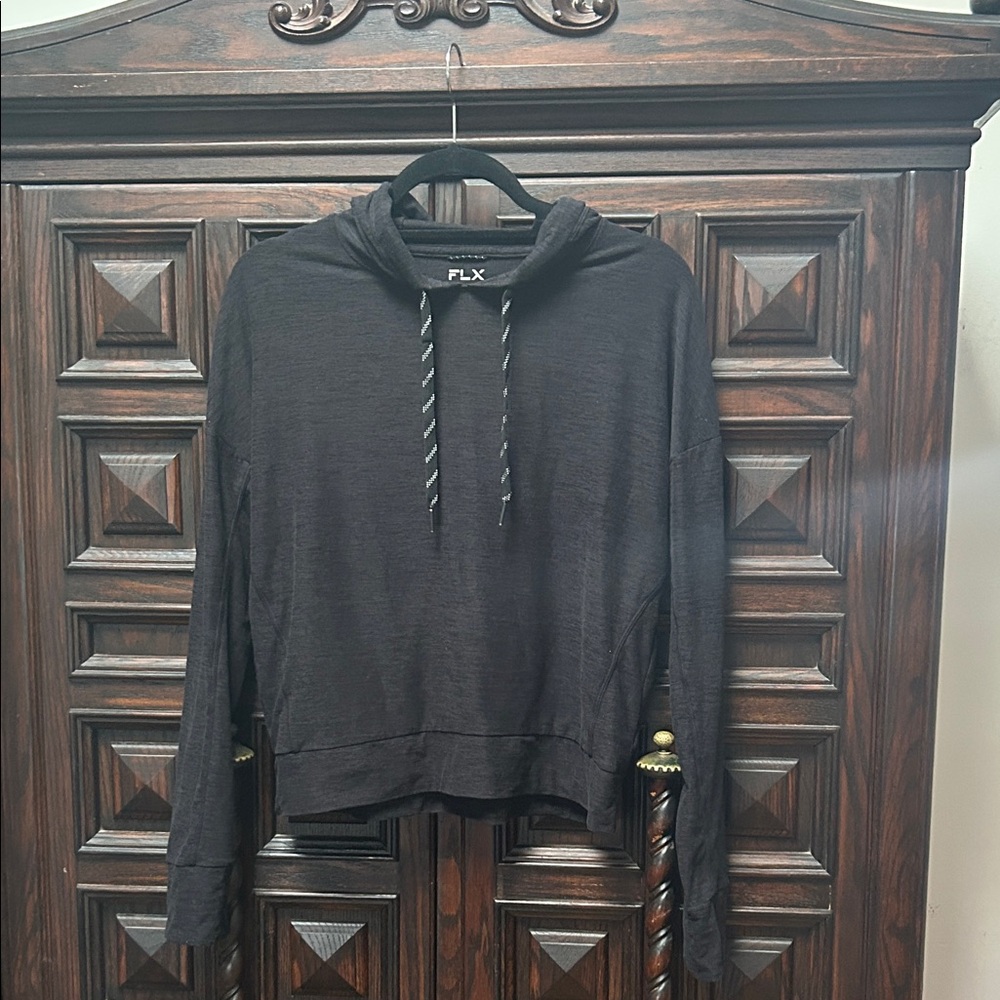 FLX Women's Black Hoodie Sweatshirt